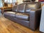 Vintage Brown Full Leather 3 Seater Couch Carousel 9