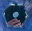 3 Hexagon Shape Glass MirrorJewellery Boxes Black Felt with Crystal Knob Handles Carousel 5
