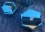 3 Hexagon Shape Glass MirrorJewellery Boxes Black Felt with Crystal Knob Handles Carousel 7