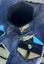 3 Hexagon Shape Glass MirrorJewellery Boxes Black Felt with Crystal Knob Handles Carousel 13