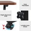 Artiss Laptop Desk Table Adjustable 60CM Dark Wood Carousel 6