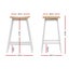 Artiss 2x Bar Stools Wooden Chairs Oak Carousel 2