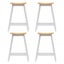 Artiss 4x Bar Stools Wooden Chairs Oak Carousel 3