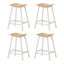 Artiss 4x Bar Stools Wooden Chairs Oak Carousel 8