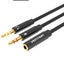 Vention 2 x 3.5mm Male to 4 Pole 3.5mm Female Audio Cable 0.3M Black ABS Type... Carousel 1