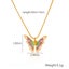 Colorful Enamel Butterfly Necklace,Butterfly Necklace,Flying Necklace Carousel 6