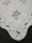 Vintage White Polyester Tablecloth Embroidered Lavender 84cm Square Carousel 3