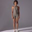 Elosung Grey High Impact Seamless Bodysuit Nude Feel Yoga Fitness Romper Carousel 4