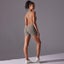 Elosung Grey High Impact Seamless Bodysuit Nude Feel Yoga Fitness Romper Carousel 6