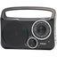 TEAC PR350 AM/FM Mantle Radio - Black Battery & Mains Powered - Aux In [PR350] Carousel 1