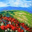 ART painting Flora & fauna Oil New canvas original mountains of poppies Carousel 11