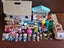 Wooden doll house and a cafe with dolls and accessories Carousel 9