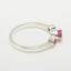 White Gold Natural Ruby Womens Trilogy Ring - Full 14ct Gold UK Hallmark Carousel 2