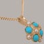 Rose Gold Pearl & Turquoise Womens Vintage Pendant - Full 18k UK Hallmark Carousel 2