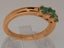 Rose Gold Natural Emerald Womens Trilogy Ring - Full 18ct Gold UK Hallmark Carousel 3
