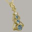 Gold Natural Blue Topaz & Diamond Womens Bohemian Pendant & Chain Carousel 3