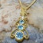 Gold Natural Blue Topaz & Diamond Womens Bohemian Pendant & Chain Carousel 4