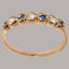 Rose Gold Natural Diamond & Sapphire Womens Eternity Ring - Full 14k UK Hallmark Carousel 2