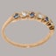 Rose Gold Natural Diamond & Sapphire Womens Eternity Ring - Full 14k UK Hallmark Carousel 3