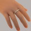 Rose Gold Natural Diamond & Sapphire Womens Eternity Ring - Full 14k UK Hallmark Carousel 6