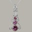 Sterling Silver Natural Pink Tourmaline Cubic Zirconia Bohemian Pendant & Chain Carousel 1