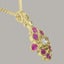 Gold Cubic Zirconia & Ruby Womens Pendant & Chain Carousel 2