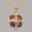 Rose Gold Cubic Zirconia Pink Tourmaline Vintage Pendant - Full UK Hallmark Carousel 1