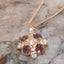 Rose Gold Cubic Zirconia Pink Tourmaline Vintage Pendant - Full UK Hallmark Carousel 3
