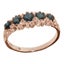 Gold Natural London Blue Topaz Womens Ring - Hallmarked 14k Rose Gold Carousel 1