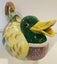 Vintage Fitz and Floyd Mallard Duck Teapot, from 1986. Stamped on base. Carousel 3