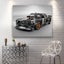 Framed $1 RESERVE 1 Panel Canvas Art Print - Ken block's Ford Mustang Carousel 3