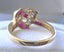 Vintage 14 Kt Yellow Gold Knot Style Ring 16 Baguette cut Rubies/ Diamond Ring Carousel 3