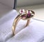 Vintage 14 Kt Yellow Gold Knot Style Ring 16 Baguette cut Rubies/ Diamond Ring Carousel 5