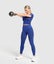 GYMSHARK Size M Sport Seamless Midi Top Blue Carousel 4