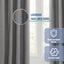 Sherwood Home 100% Blockout Eyelet Curtain Pair Grey 225x223cm Carousel 3