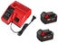 2x M18 Milwaukee Compatible 18V 6.0Ah + Milwaukee Compatible Charger Combo Carousel 1