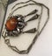 Outstanding VINTAGE Sterling Silver & Amber Pendant Necklace Carousel 11