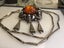Outstanding VINTAGE Sterling Silver & Amber Pendant Necklace Carousel 12