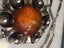 Outstanding VINTAGE Sterling Silver & Amber Pendant Necklace Carousel 13