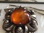Outstanding VINTAGE Sterling Silver & Amber Pendant Necklace Carousel 14