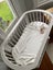 Beautiful white wash wood cot - mini oval size Carousel 4