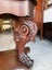 A Quality Vintage Carved Solid Mahogany Lion's Claw Console or Hall Table Carousel 8