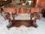 A Quality Vintage Carved Solid Mahogany Lion's Claw Console or Hall Table Carousel 4