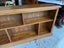 A Solid Teak Long Bookshelf Carousel 14