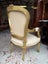 A Quality PAIR Italian Antique Gold Gilt Arm Chairs Carousel 7