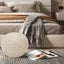 COMFEYA Premium Cotton Round Foot Stool - Beige Carousel 4