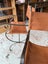 Quality PAIR American Made Wrought Iron Thick Hide Leather Armchairs Carousel 10