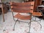 Quality PAIR American Made Wrought Iron Thick Hide Leather Armchairs Carousel 11