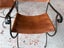Quality PAIR American Made Wrought Iron Thick Hide Leather Armchairs Carousel 12
