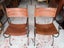 Quality PAIR American Made Wrought Iron Thick Hide Leather Armchairs Carousel 4
